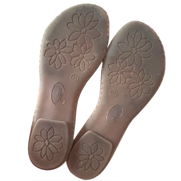 b.o.c Born Concepts Orange Leather Buckle Sandals Size 8 - Picture 4 of 9